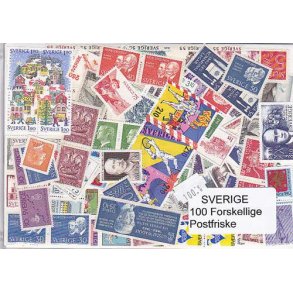 Sverige Samling Postfrisk 100 forskellige