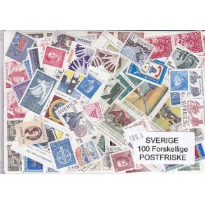 Sverige Samling Postfrisk 100 forskellige