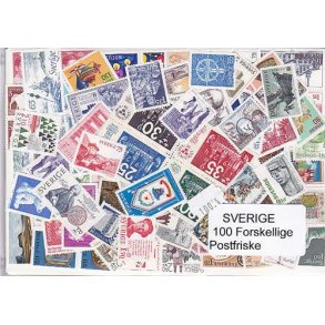 Sverige Samling Postfrisk 100 forskellige