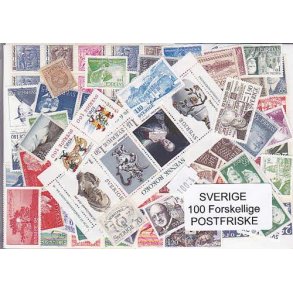 Sverige Samling Postfrisk 100 forskellige
