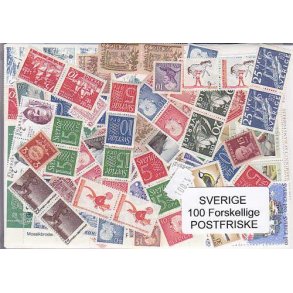 Sverige Samling Postfrisk 100 forskellige