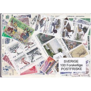 Sverige Samling Postfrisk 100 forskellige