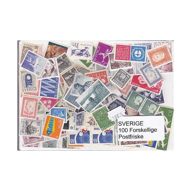 Sverige Samling Postfrisk 100 forskellige