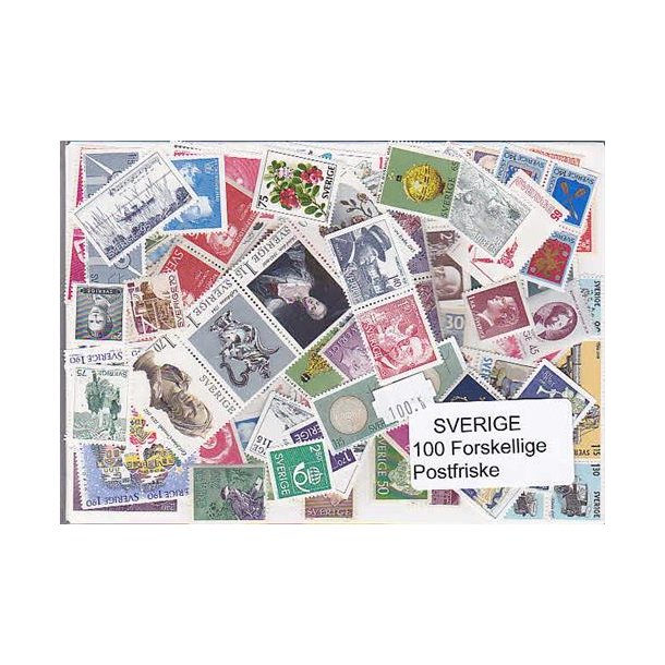 Sverige Samling Postfrisk 100 forskellige