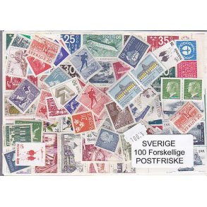 Sverige Samling Postfrisk 100 forskellige