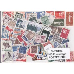Sverige Samling Postfrisk 100 forskellige