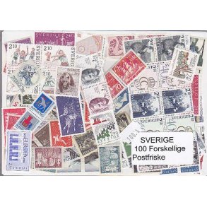 Sverige Samling Postfrisk 100 forskellige