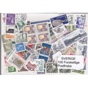 Sverige Samling Postfrisk 100 forskellige