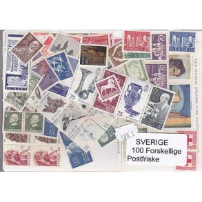 Sverige Samling Postfrisk 100 forskellige