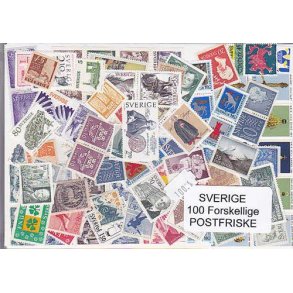 Sverige Samling Postfrisk 100 forskellige