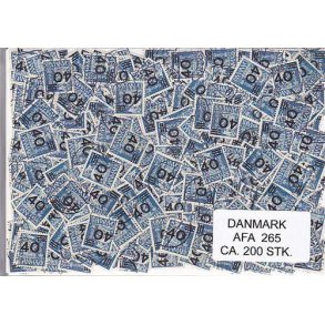 Danmark 200 stk Afa nr.265 Stemplet/ustemplet