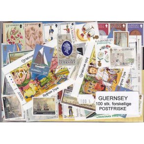 Guernsey Samling - Postfrisk 100 forskellige.