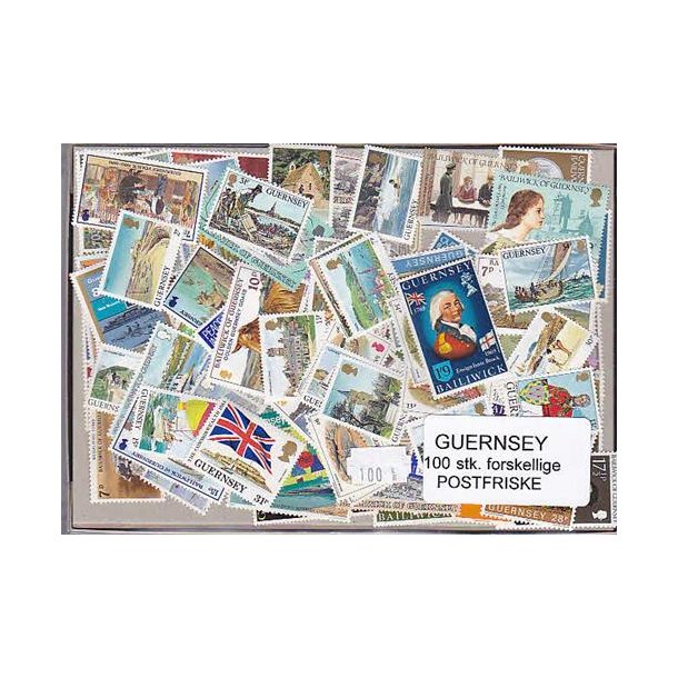 Guernsey Samling - Postfrisk 100 forskellige.