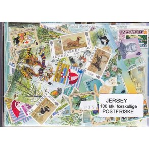 Jersey Samling - Postfrisk 100 forskellige.