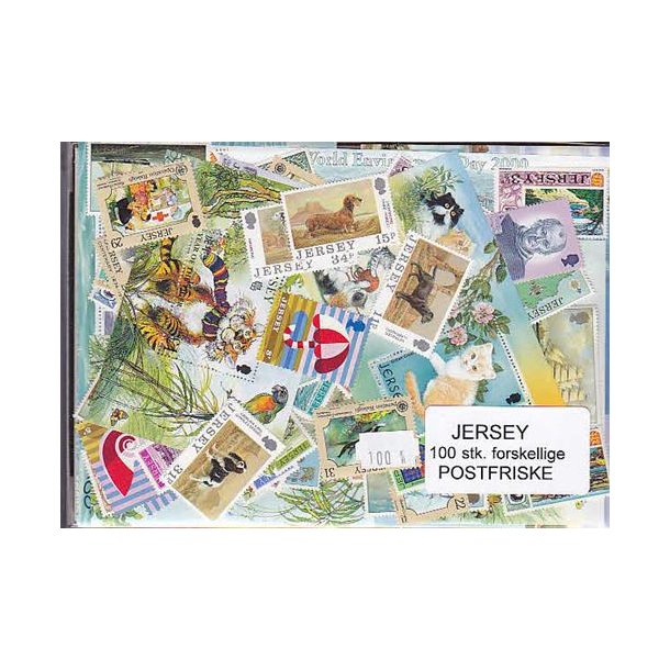 Jersey Samling - Postfrisk 100 forskellige.