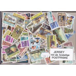 Jersey Samling - Postfrisk 100 forskellige.