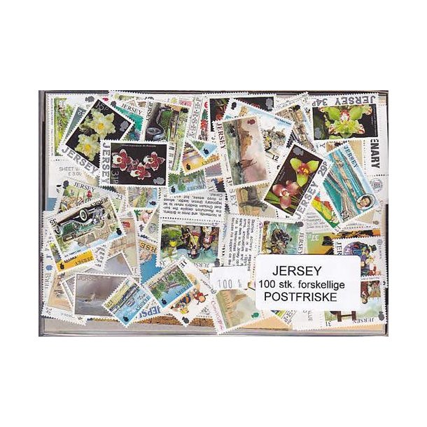 Jersey Samling - Postfrisk 100 forskellige.