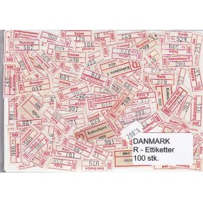 Danmark R-Ettiketter 100 stk.