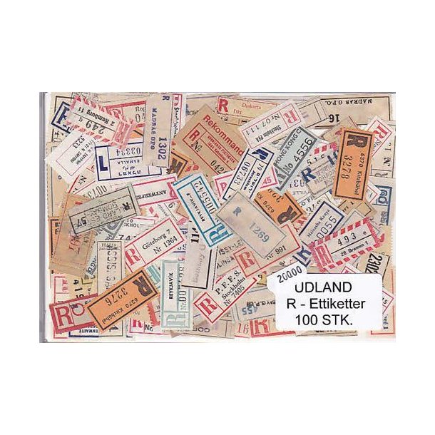 Hele Verden R-Ettiketter 100 stk.