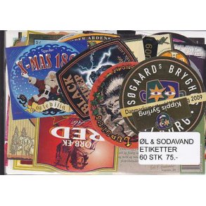 Øl og Sodavandsetiketter 60 stk.