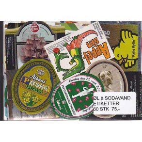 Øl og Sodavandsetiketter 60 stk.