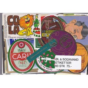 l og Sodavandsetiketter 60 stk.