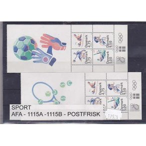 Sport AFA 1115A -1115B. Postfrisk