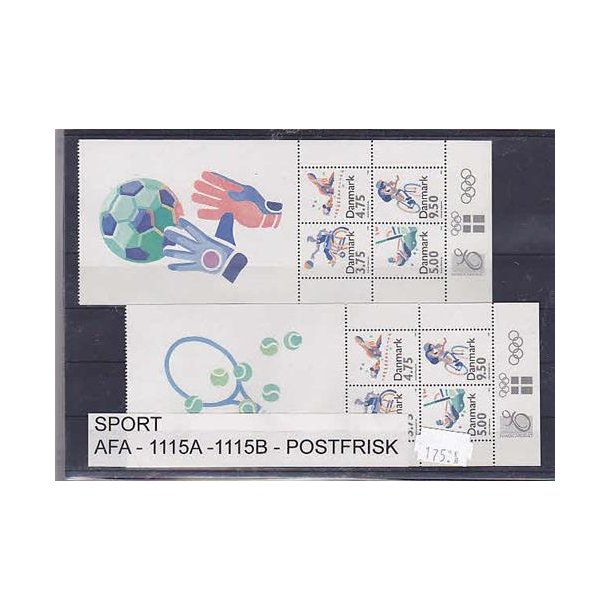Sport AFA 1115A -1115B. Postfrisk
