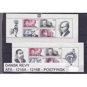 Dansk Revy AFA 1216A-1216B Postfrisk