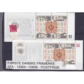 Frste Danske Frimrke AFA 1280A- 1280B Postfrisk