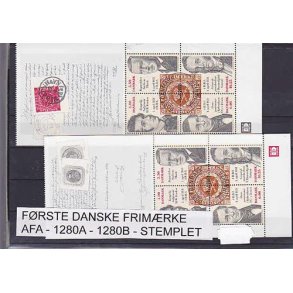 Frste Danske Frimrke AFA 1280A- 1280B Stemplet