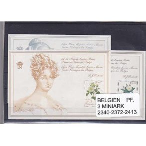 Belgien 3 Miniark 2340-2372-2413 PF: