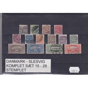 Danmark Slesvig AFA 15-28 - Stemplet