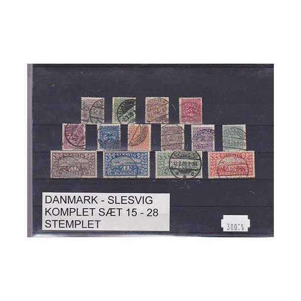 Danmark Slesvig AFA 15-28 - Stemplet