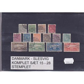 Danmark Slesvig AFA 15-28 - Stemplet