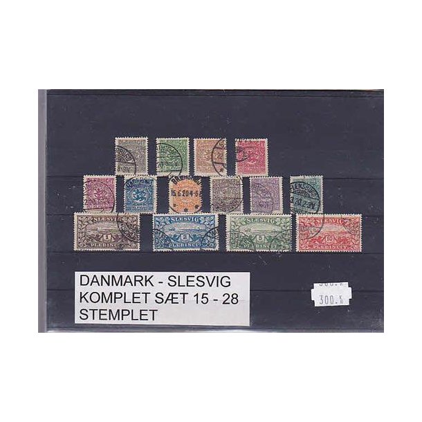 Danmark Slesvig AFA 15-28 - Stemplet