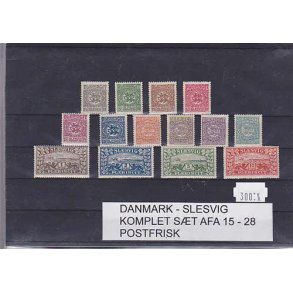 Danmark Slesvig AFA 15-28 - Postfrisk