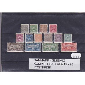 Danmark Slesvig AFA 15-28 - Postfrisk