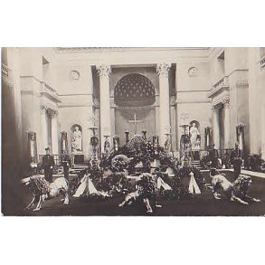 Frederik VIII. p Castrum Doloris. Fotokort.