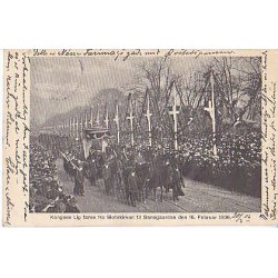 Kongens Lig fres fra Slotskirken til Banegrden.