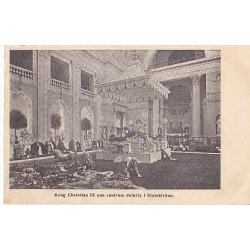 Chr. IX p Castrum Doloris i Slotskirken - Ubrugt.