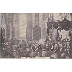 Christian IXs Bis�ttelse i Roskilde Domkirke.- St.