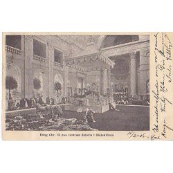 Chr.IX p Castrum Doloris i Slotskirken - Brugt