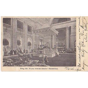 Chr.IX p Castrum Doloris i Slotskirken - Brugt