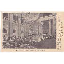 Chr.IX p Castrum Doloris i Slotskirken -Brugt