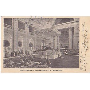 Chr.IX p Castrum Doloris i Slotskirken -Brugt