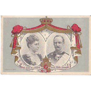 Kong Frederik og Dronning Louise. St u/no.