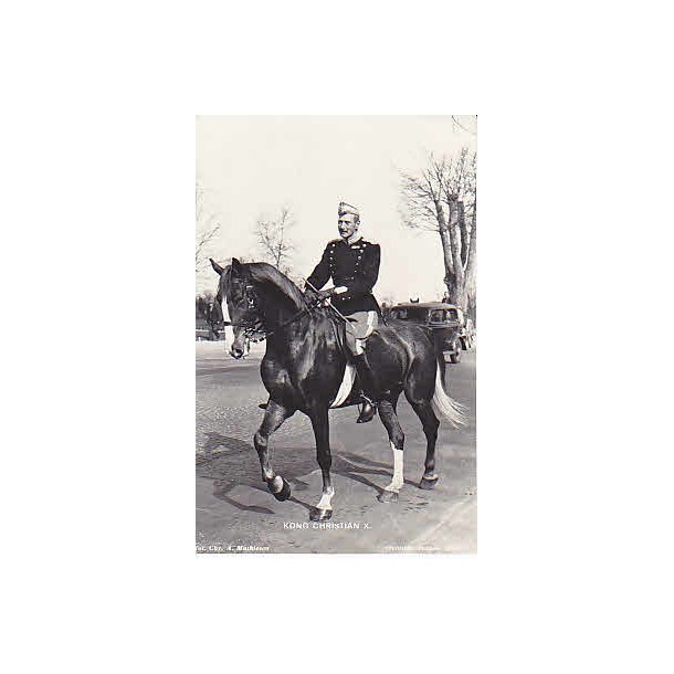 Kong Christian X til Hest. u/no