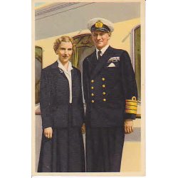 Kongen og Droningen p&aring; Dannebrog W.M