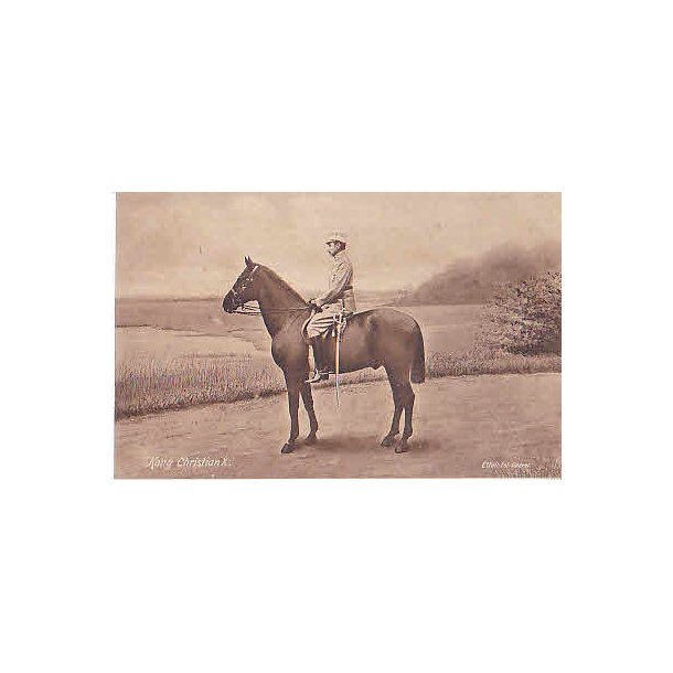 Kong Christian X til Hest . u/no